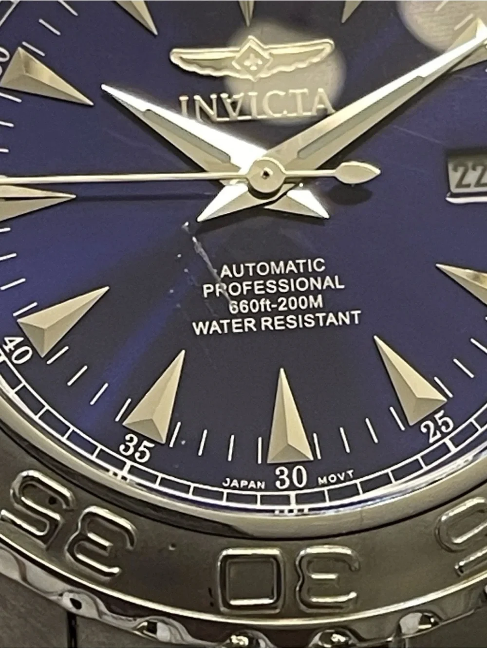 Invicta Men 2301 Pro Diver Automatic Watch Blue Dial Ocean Ghost 47mm 200M Steel